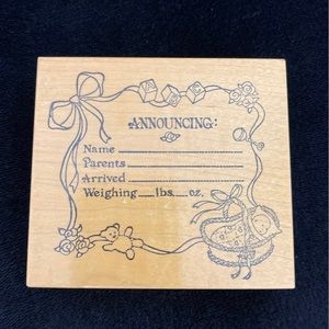 Rubber Stamp (Birth Announcement)
